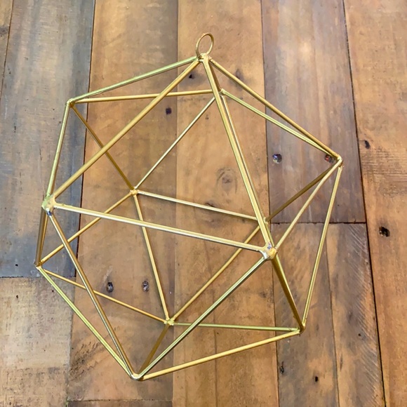 unknown Other - polygon metal painted gold.  8 x 8 inches
